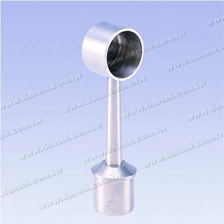 S.S. Round Tube Perp. Post Conn. Close Ring Trapezoid Stem - Stainless Steel Round Tube Handrail Perpendicular Post Connector Close Ring Trapezoidal Stem