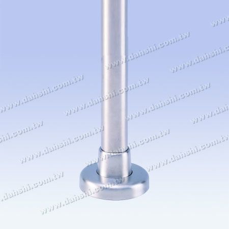 Stainless Steel Round Tube Handrail 3 Pieces Round Base - Screw Invisible - Satin Finish