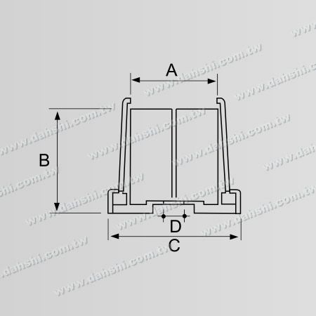Dimension: 3 pièces de base ronde en acier inoxydable pour rampe en tube rond - Vis invisible