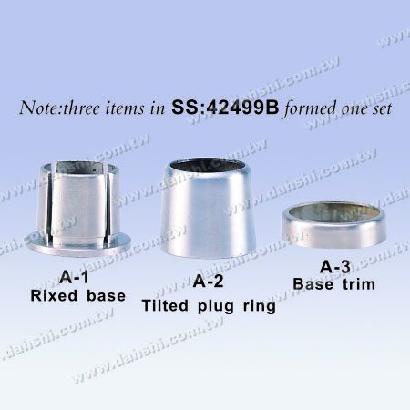 لوله دستگیره استیل ضد زنگ 3 تایی پایه گرد - پیچ پنهان