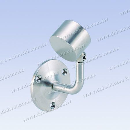 内部丸チューブ手すり壁ブラケットエンド(左) - ねじがさらされたブラケット - 内部丸チューブ手すり壁ブラケットエンド(左側)- 角度調整可能