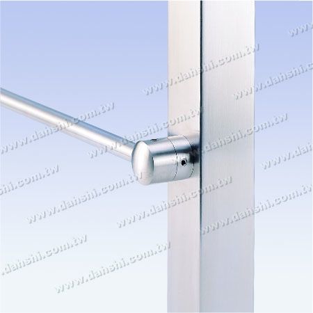 Soporte de tubo/barra de acero inoxidable con extremo cerrado y respaldo plano - Soporte de tubo/barra de acero inoxidable con extremo cerrado y respaldo plano