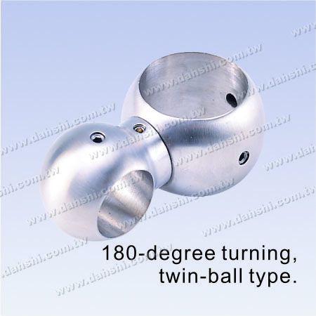 S.S. Tube Connector Ball Type Angle Adj. - Stainless Steel Tube and Bar Connector Ball Type Angle Adjustable