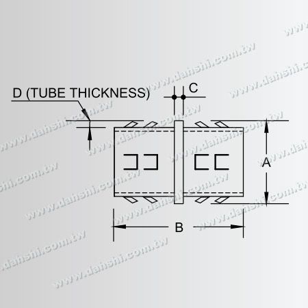 Dimenzija: Povezovalnik notranje linije iz nerjavečega jekla za okroglo cev - zasnova izhodne vzmeti - brez varjenja/primerno za lepilo