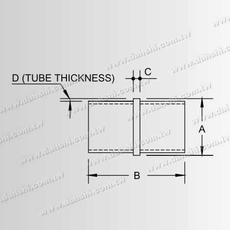Dimension：Stainless Steel Round Tube Internal Line Connector