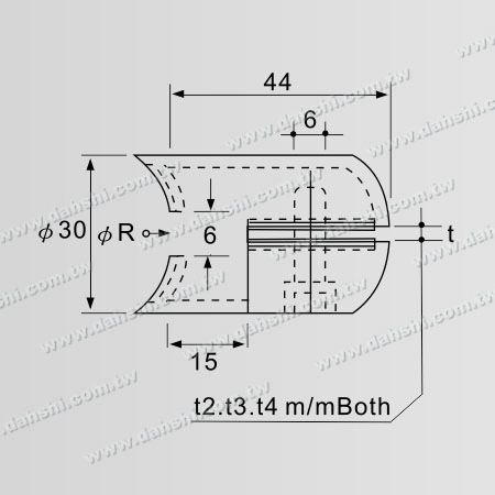 Dimensione: Clip per lamiera in acciaio inossidabile - Per l'uso su scale e piattaforme in acciaio inossidabile - Per tubo rotondo