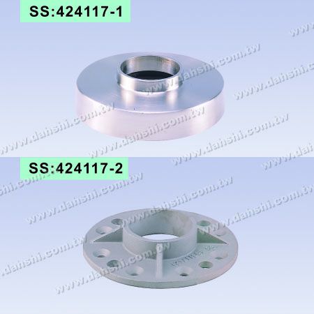 Base de tube rond en acier inoxydable - 2 pièces - Vis invisible - 2 pièces de base ronde de main courante en acier inoxydable - Vis invisible