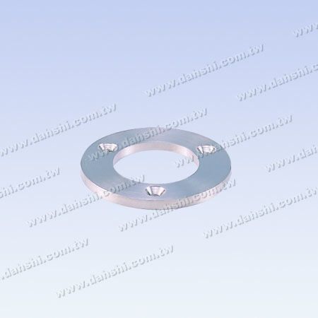 स्टेनलेस स्टील गोल ट्यूब हैंडरेल गोल प्लेट - 3 स्क्रू होल्स