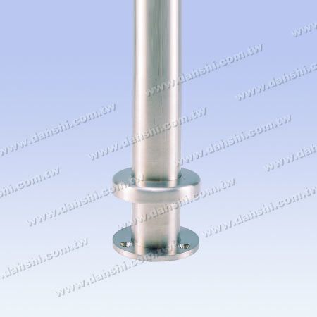 S.S. Round Tube Base & Cover - 3 Screw Holes - Stainless Steel Round Tube Handrail Round Cover / Stainless Steel Round Tube Handrail Round Plate - 3 Screw Holes