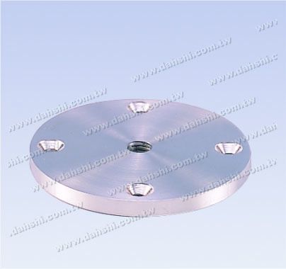 Okrogla plošča iz nerjavečega jekla za okroglo cev - 4 vijake - Okrogla plošča iz nerjavečega jekla za okroglo cevno ograjo - 4 vijake