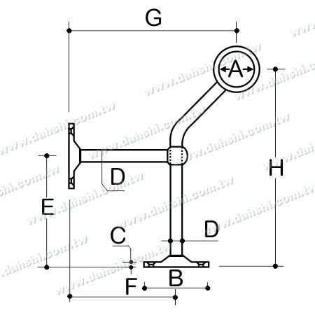 Dimensione: Poggiapiedi in acciaio inossidabile per bar