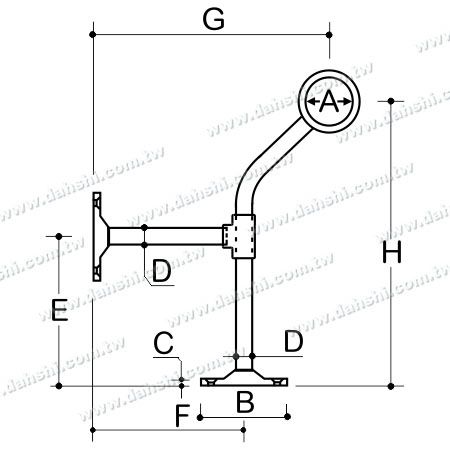 Dimensione: Poggiapiedi in acciaio inossidabile per bar