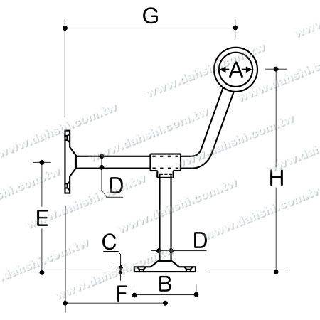 Dimensione: Poggiapiedi in acciaio inossidabile per bar