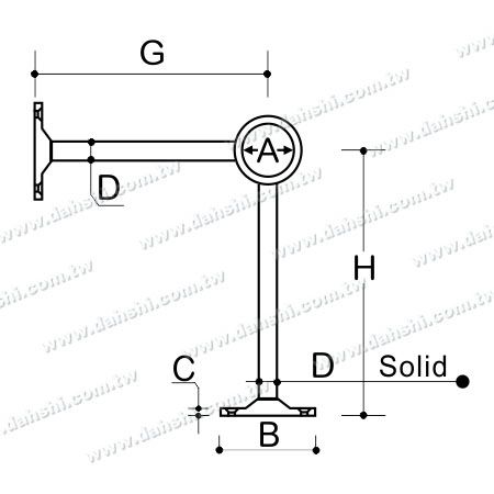 Dimensione: Poggiapiedi in acciaio inossidabile per bar