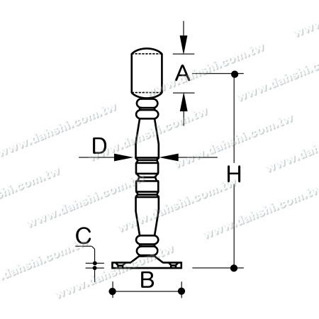 Dimensione: Poggiapiedi in acciaio inossidabile per bar (SS:424138A)