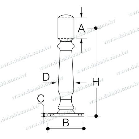 Dimensione: Poggiapiedi in acciaio inossidabile per bar (SS:424141A)