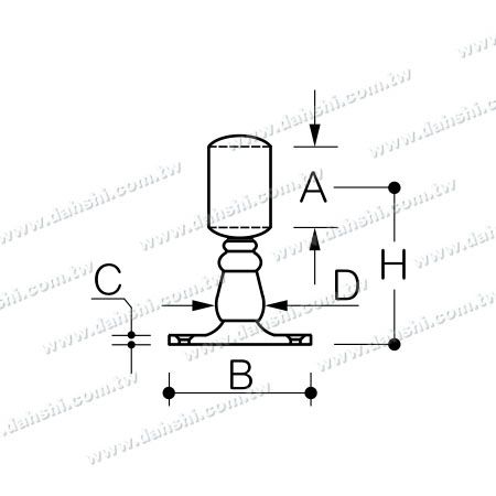 Dimensione: Poggiapiedi in acciaio inossidabile per bar (SS:424145A)