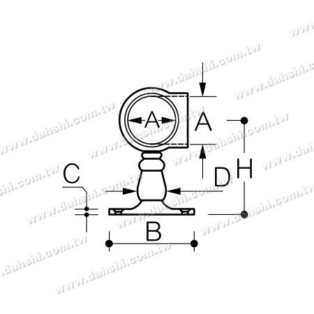 आयाम: बार के लिए स्टेनलेस स्टील पैदल (एसएस:424145सी)