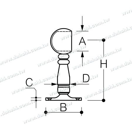 Dimensione: Poggiapiedi in acciaio inossidabile per bar (SS:424146B)