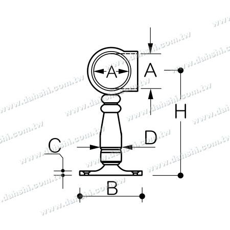 Dimensione: Poggiapiedi in acciaio inossidabile per bar (SS:424146C)
