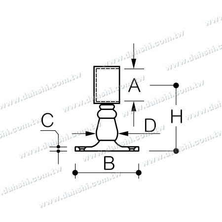 Dimensione: Poggiapiedi in acciaio inossidabile per bar (SS:424148B)
