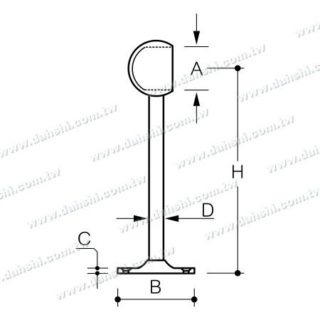 Dimensione: Poggiapiedi in acciaio inossidabile per bar (SS:424151BL)