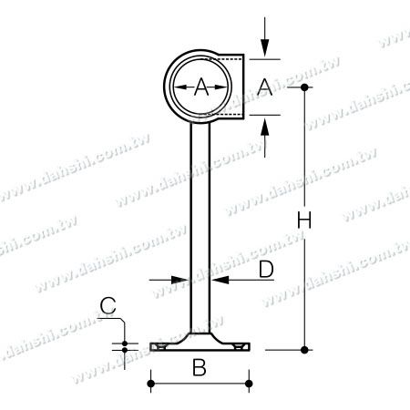 Dimensione: poggiapiedi in acciaio inossidabile per bar (SS:424151CL)