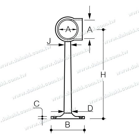 Dimensione: poggiapiedi in acciaio inossidabile per bar (SS:424152CL)