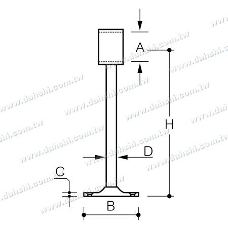 Dimensione: Poggiapiedi in acciaio inossidabile per bar (SS:424153AL)