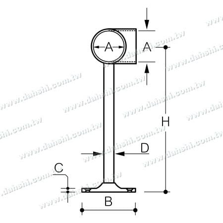 Dimensione: Poggiapiedi in acciaio inossidabile per bar (SS:424153CL)