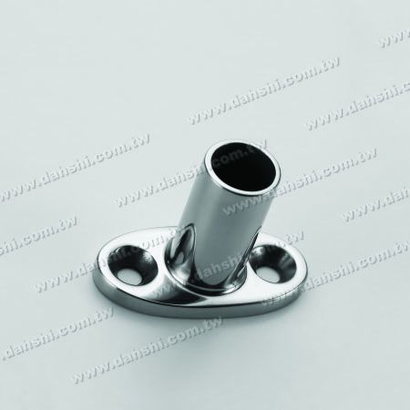 不銹鋼小型圓管插內靠壁平面用底座 - 不銹鋼小型圓管插內靠壁平面用底座
