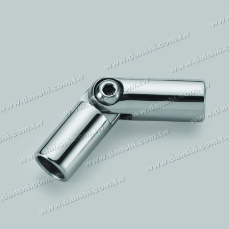 Conector de codo externo de tubo redondo de acero inoxidable, ángulo ajustable