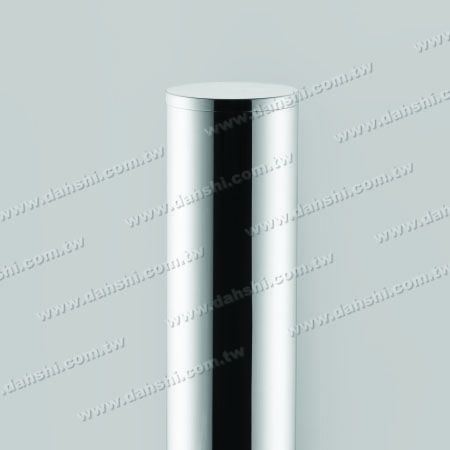 S.S. Round Tube Flat Top End Cap with Fix Rim Design - Stainless Steel Round Tube Flat Top End Cap with Fix Rim Design