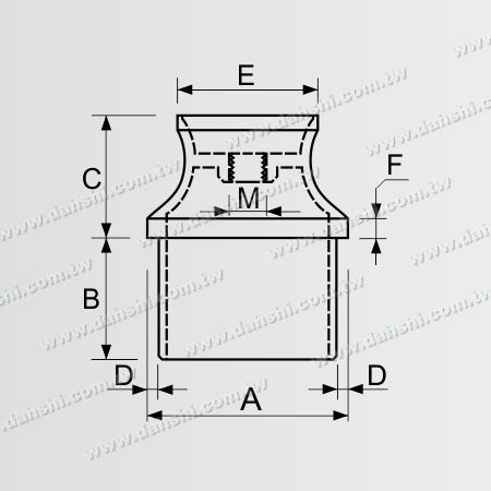 寸法:ステンレス製アクセサリーは中空ボールとラウンドチューブに適用できます-内部、チューブに挿入