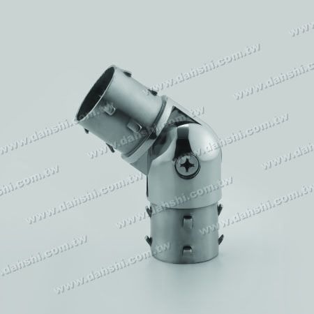 Внутренний угловой регулируемый локоть из нержавеющей стали для круглых труб - конструкция с пружиной на выходе - сварка не требуется / можно использовать клей