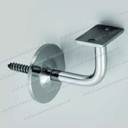 S.S. Square, Rectangular Tube Handrail Wall Bracket - Self-Tapping Screw - Stainless Steel Square Tube, Rectangular Tube Handrail Wall Bracket - Angle Fixed