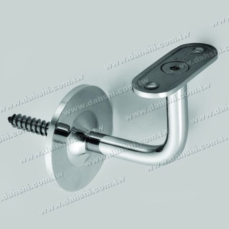 S.S. Square, Rectangular Tube Handrail Wall Bracket - Self-Tapping Screw - Stainless Steel Square Tube, Rectangular Tube Handrail Wall Bracket - Angle Fixed