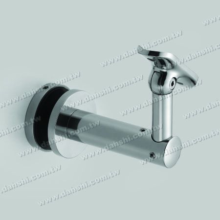 S.S. Bracket for Glass with Radiused Angle Adj. - Stainless Steel Bracket for Glass with Radiused Angle Adjustable