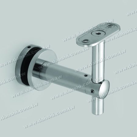 S.S. Bracket for Glass Flat Top with Radiused Height Adj. - Stainless Steel Bracket for Glass Flat Top with Radiused Height Adjustable