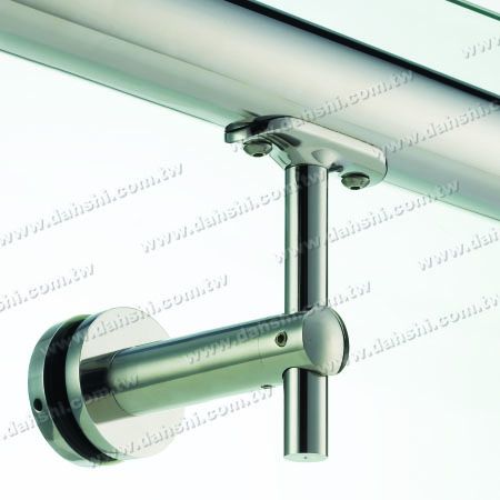 S.S. Bracket for Glass with Radiused Height Adjustable - Stainless Steel Bracket for Glass with Radiused Height Adjustable