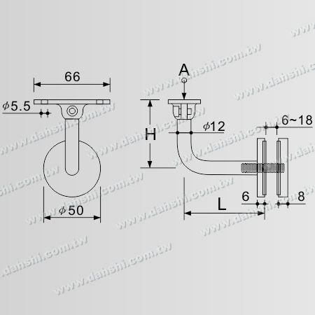 Dimension:Stainless Steel Bracket for Glass Angle Adjustable