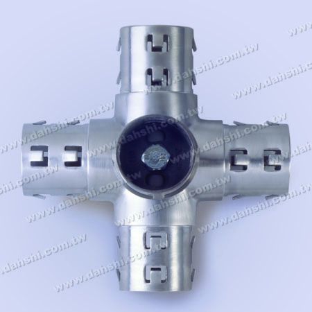S.S. Round Tube Internal Connector 5 Way Out - Stainless Steel Round Tube Internal Connector 5 Way Out - Exit spring design- welding free/ glue applicable