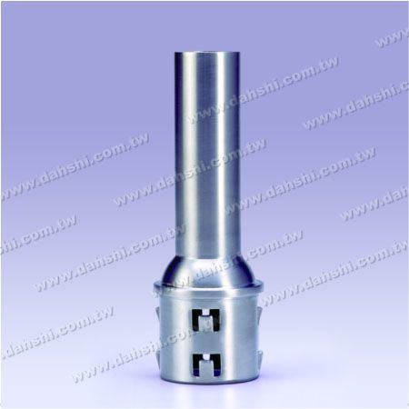 Stainless Steel Round Tube Handrail Perpendicular Post Connector Reducer Dome - Exit spring design- welding free/ glue applicable
