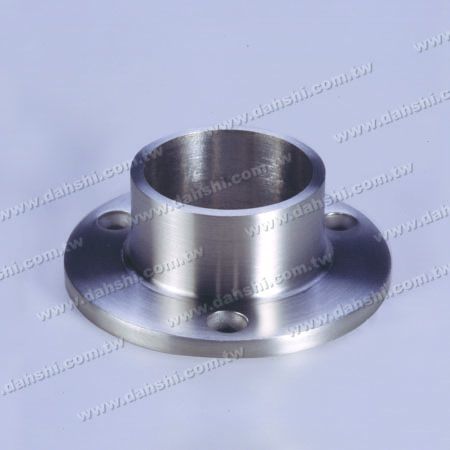 Placa de Base Redonda em Aço Inoxidável para Tubo Redondo - Acabamento Acetinado