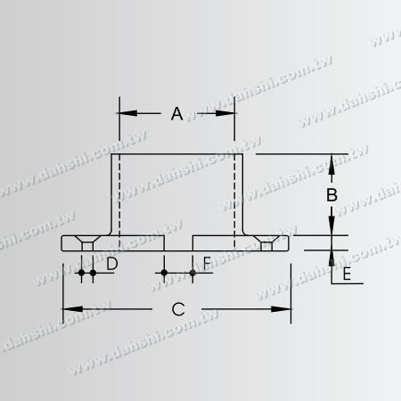 ابعاد: لوله گرد استیل ضد زنگ پایه گرد شیشه دیواری