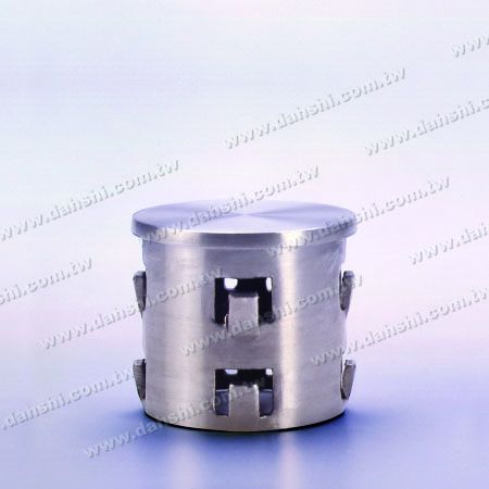 Stainless Steel Round Tube Flat Top End Cap - European Size - Exit spring design- welding free/ glue applicable