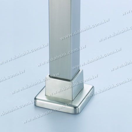Base per tubo quadrato in acciaio inossidabile (3 pezzi) - Base per corrimano in tubo quadrato in acciaio inossidabile - Viti invisibili (3 pezzi)