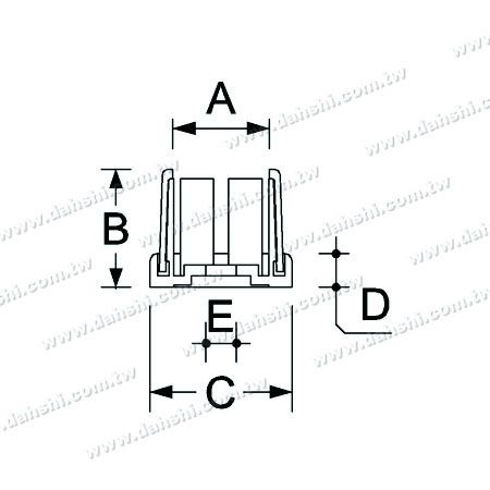 Размер: Невидимое крепление из нержавеющей стали для квадратной трубы поручня (2 штуки)