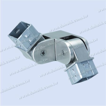 Stainless Steel Square Tube Internal Stair Corner Connector Angle Adjustable - Exit spring design- welding free/ glue applicable