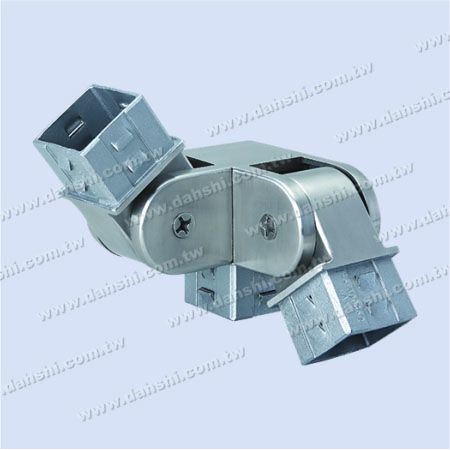 Stainless Steel Square Tube Internal Stair Corner Connector Angle Adjustable - Exit spring design- welding free/ glue applicable